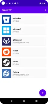 FreeOTP screenshot 1