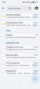 Nextcloud Notes screenshot 2