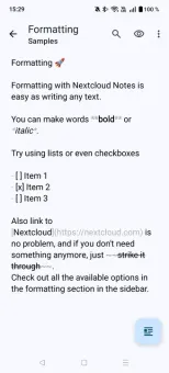 Nextcloud Notes screenshot 3