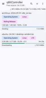qBitController screenshot 2