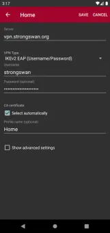 strongSwan VPN Client screenshot 3